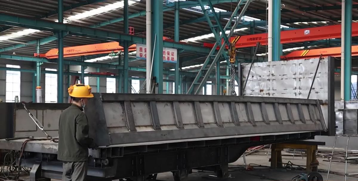 Semi trailer production line at our Shandong factory