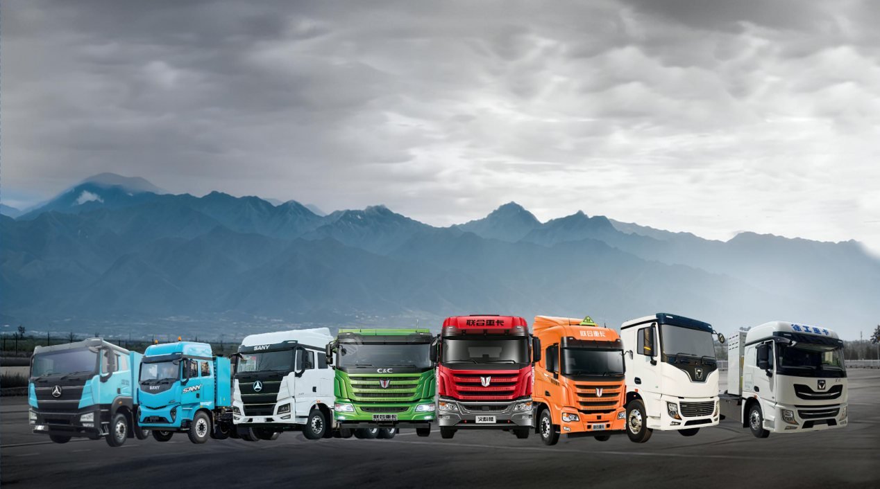Trailers and trucks prepared for export shipment